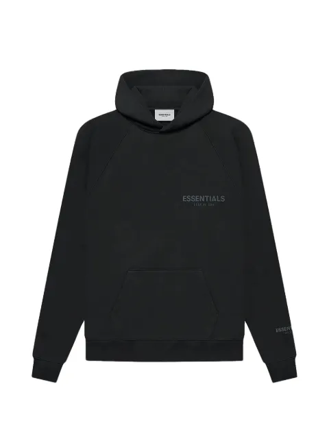 FEAR OF GOD ESSENTIALS logo-detail hoodie Black 192SU212070F