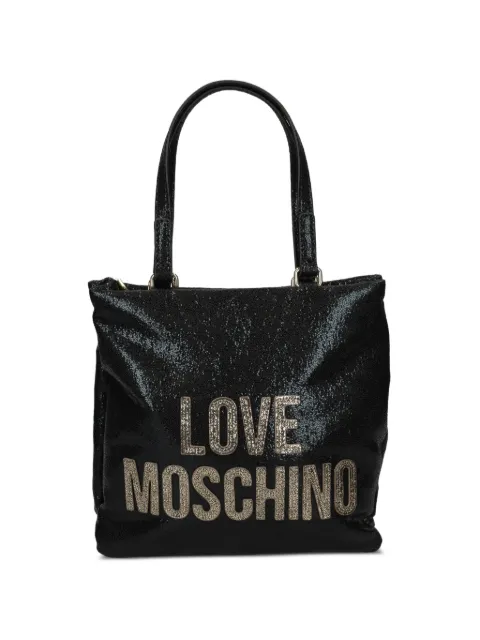 Love Moschino logo-lettering tote bag Black JC4102PP1O