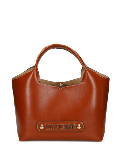 Love Moschino logo-lettering tote bag Brown JC4130PP1O