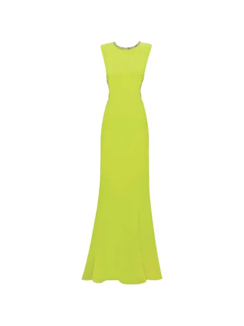Gemy Maalouf embellished open-back maxi dress Yellow GMR247219LD