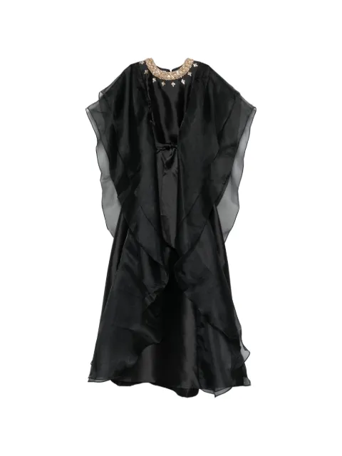 Baruni ruffled embellished almas dress Black SS2613