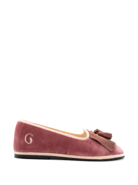 Gondolina Faloria fringe tassel loafers Pink GPL06