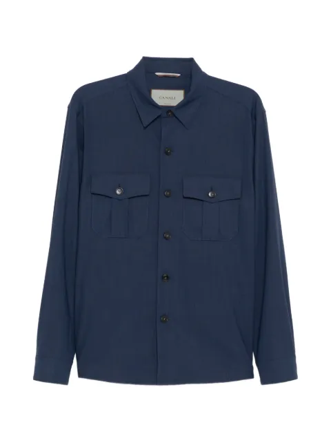 Canali front-pocket shirt jacket Blue 31019AR05002301