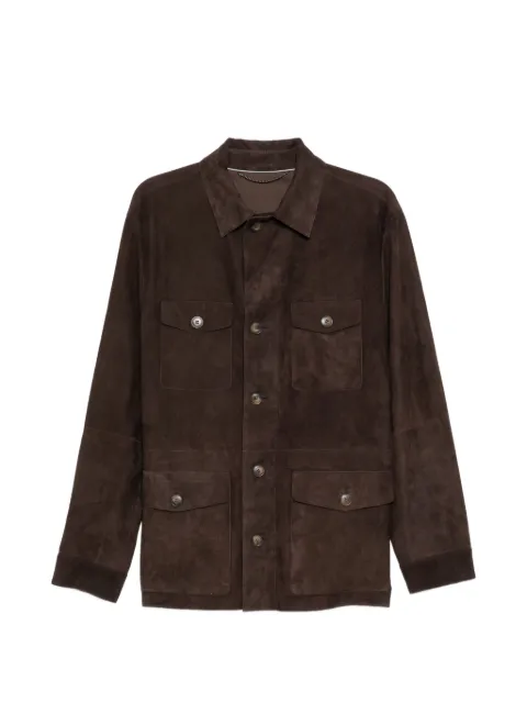 Canali flap-pocket jacket Brown LE00281O70441502