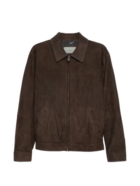 Canali zip suede jacket Brown LE00309O70500502