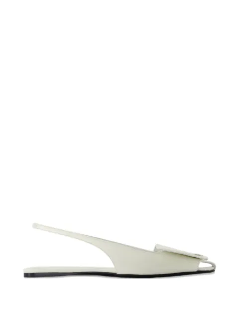 Courrèges fold square toe sandals White 126SCS136CV00330001