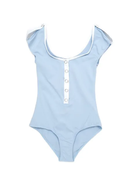 Gimaguas Ale eyelet-embellished swimsuit Blue ALESWIMSUIT