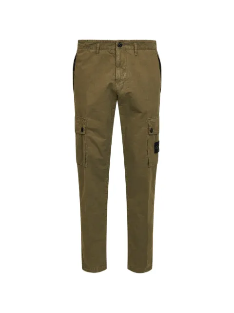 Stone Island 3100053 brushed organic cotton canvas 'old' effect trousers Green L1S153100053S00WA
