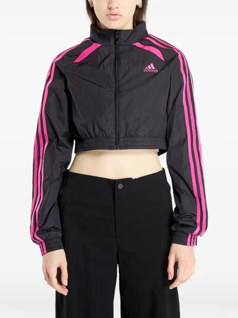 adidas Teamgeist Adicolor zip-up cropped track jacket Black JZ8276