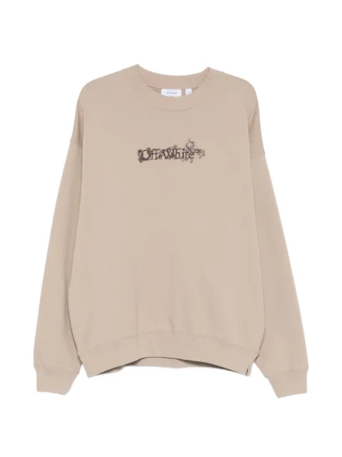 Off-White logo crew-neck sweatshirt Neutrals 44MBA054S26F003250