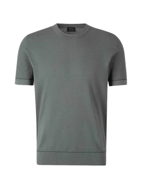 Brioni textured T-shirt Green UMR00LP0K15P0K15SEAISLANDCOTTON18GG