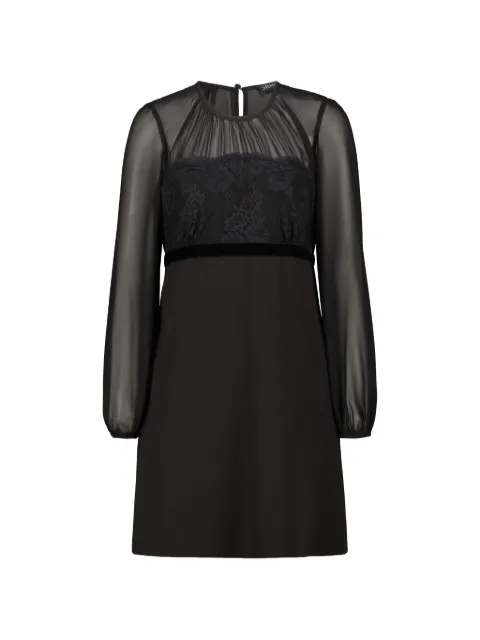 DRHOPE flower-lace mini dress Black 204645014179