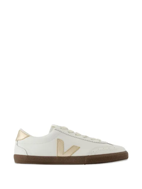 VEJA logo appliqué leather sneakers White VO2021413