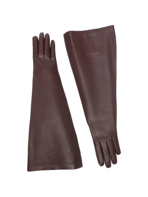 Saint Laurent leather gloves Brown 8532403YI86