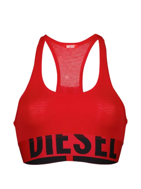 Diesel logo-print sport bra Red A145910HMAU