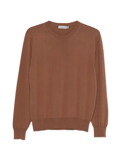 Canali crew-neck long-sleeve sweater Brown C0012MK02459