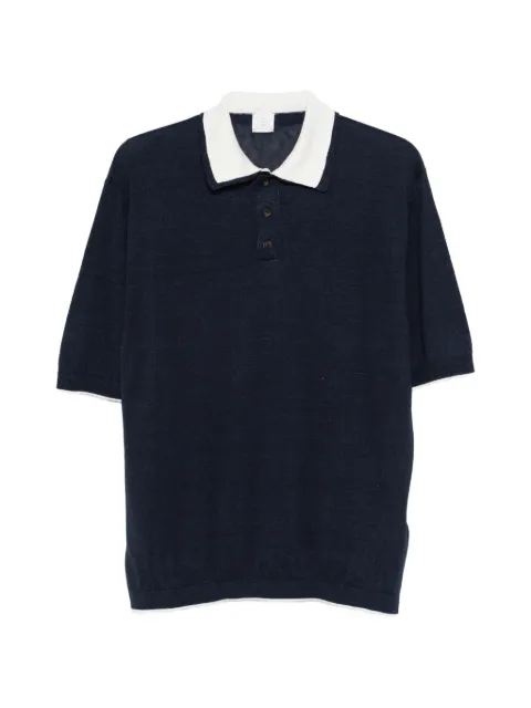 Eleventy trim-collar polo shirt Blue M76POLM01MAG0M0591101