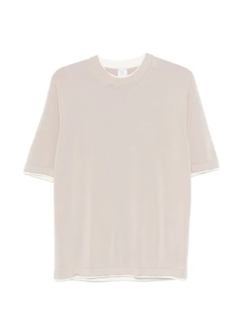 Eleventy round neck trim sweater Neutrals M76MAGM31MAG0M0150201