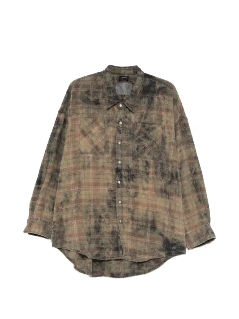 R13 plaid chest-pocket shirt Green R13WR015R656B