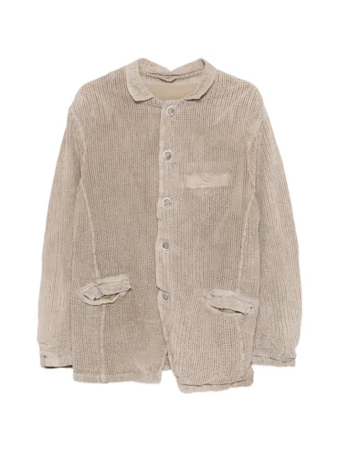 Giorgio Brato pocketed textured leather jacket Neutrals GU26S12085VREVHL169