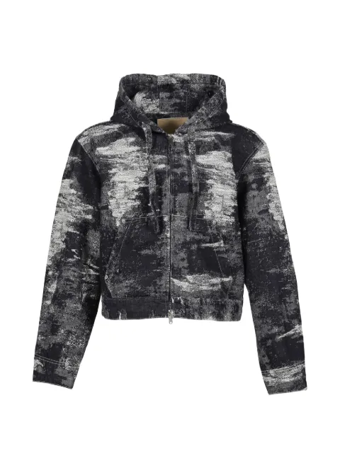 Taakk zip-up hooded jacket Black TA26SSBL036ONEWASH