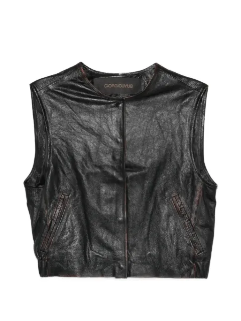 Giorgio Brato zip sleeveless jacket Black GD26S27055VASP