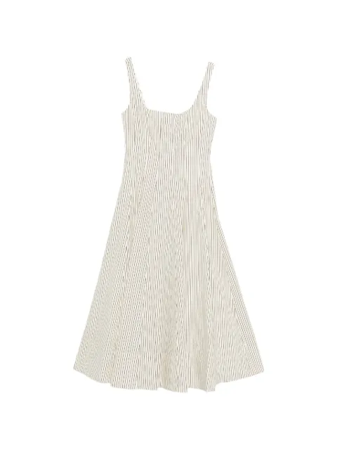 STAUD striped midi dress White R26R2305SP