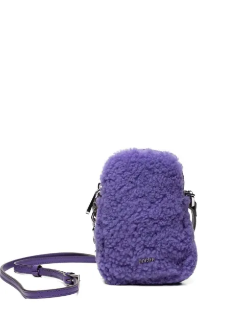 Poche Paris textured logo-plaque phone case Purple ACW308559123