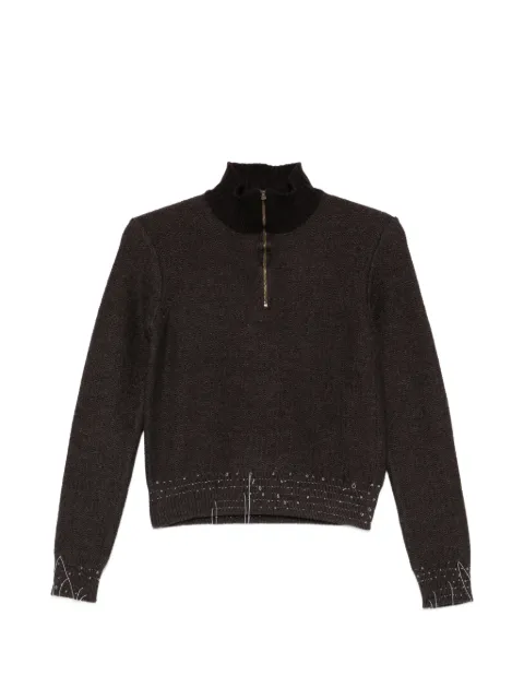 Maison Margiela half-zip sweater Brown S51HL0038M13227