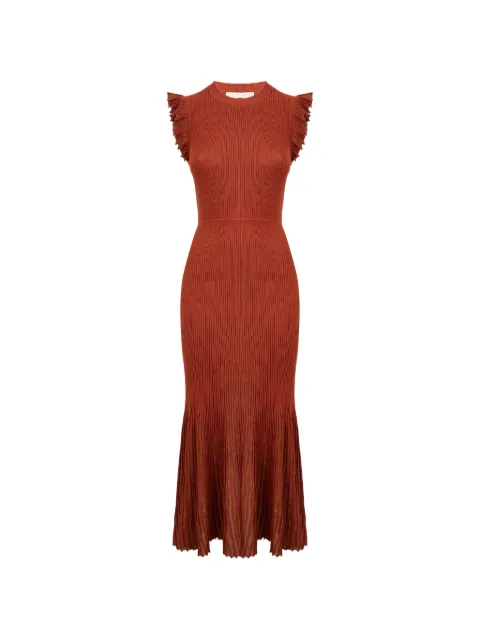 Ulla Johnson Noelle ruffled midi dress Orange PS260722
