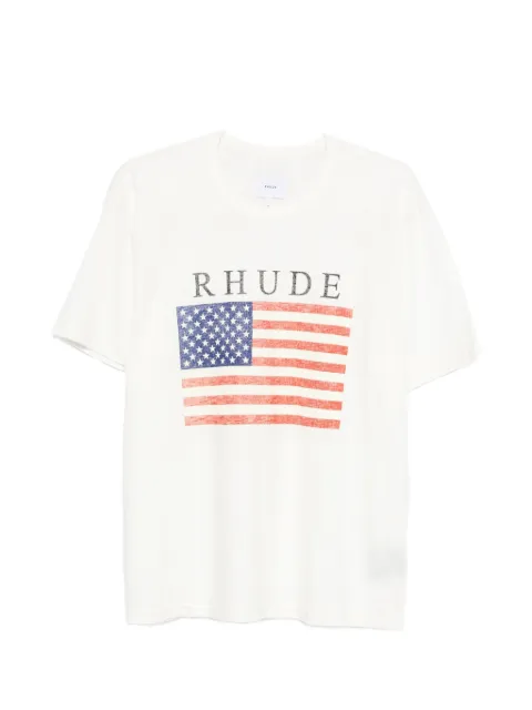 RHUDE USA flag T-shirt Neutrals RHPS26TT230123166