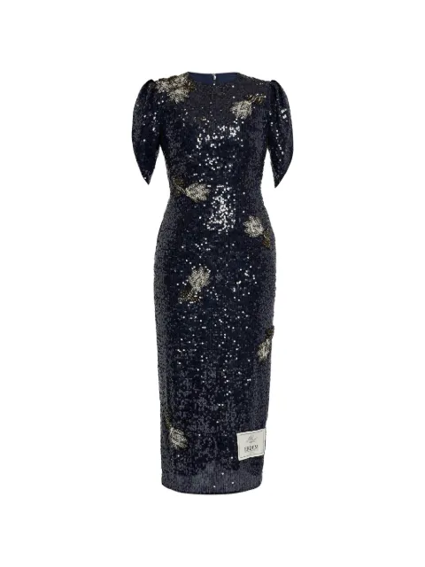 ERDEM sequined midi dress Blue 20YD901R50564014MIDNIGHT