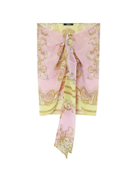 Versace barocco-print pareo Pink 10232031A171895Y590