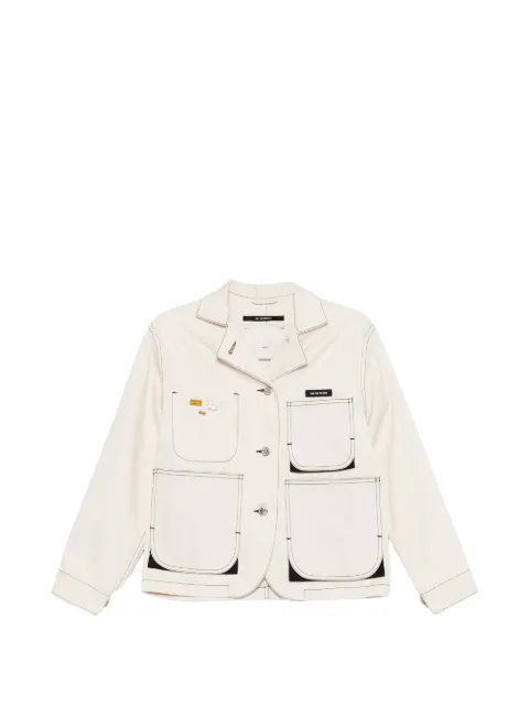 Song For The Mute Art patch-pocket topstitch jacket Neutrals 261WJK100PTWLIVY