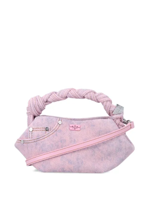 GANNI small Bou braided tote bag Pink B2100053