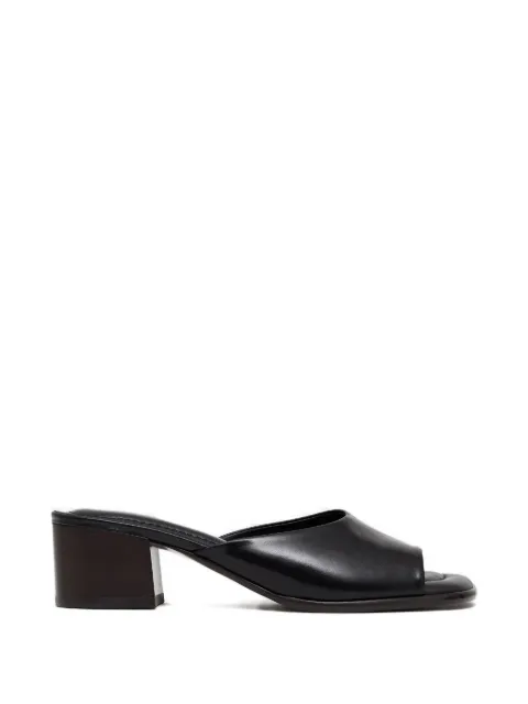 LEMAIRE square-heeled mules 55 mm in leather Black FO0257LL0078