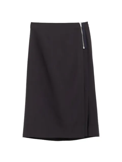 LEMAIRE zip-detail skirt Black SK1063LF1537