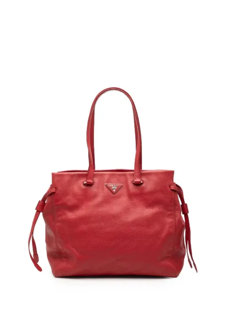 Prada Pre-Owned 2000-2025 Vitello Daino tote bag Red DM3S2UATM0DWKNMQ