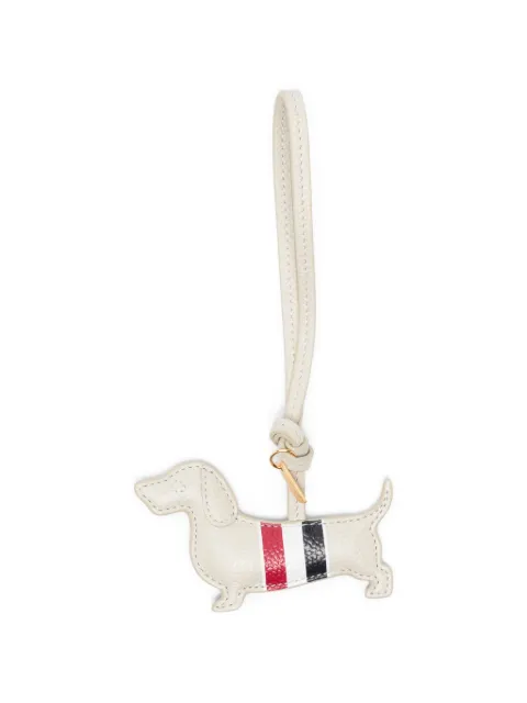 Thom Browne dog-shape stripe-detail keyring Neutrals UAM107A00198