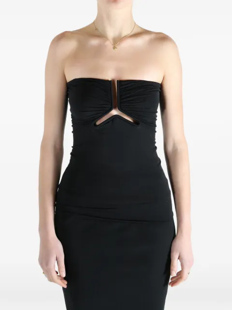 Rick Owens ruched-effect tube top Black RP01F6123JNDB