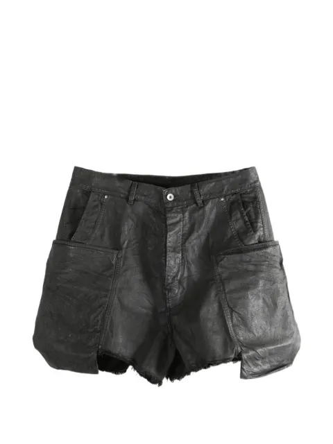 Rick Owens DRKSHDW frayed-hem cargo shorts Black DU01F4358DBK