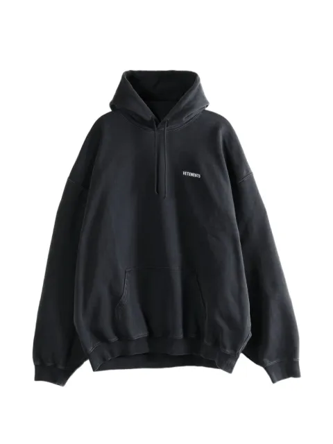 VETEMENTS logo-detail hoodie Black ME76HD137B
