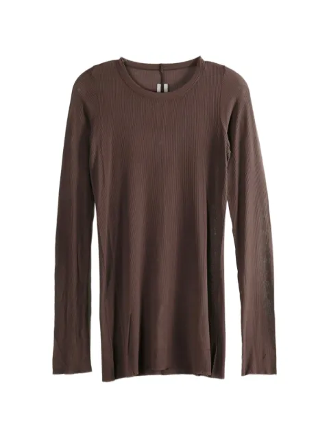 Rick Owens ribbed long-sleeve T-shirt Brown RU01F2250RC