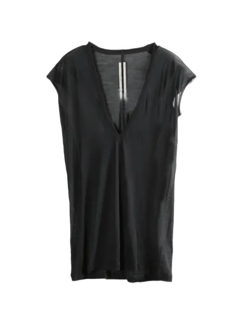 Rick Owens V-neck T-shirt Black RU01F2157UC