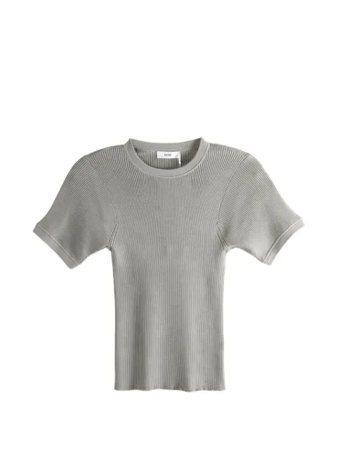 Rier ribbed knit T-shirt Grey KNW66FRS