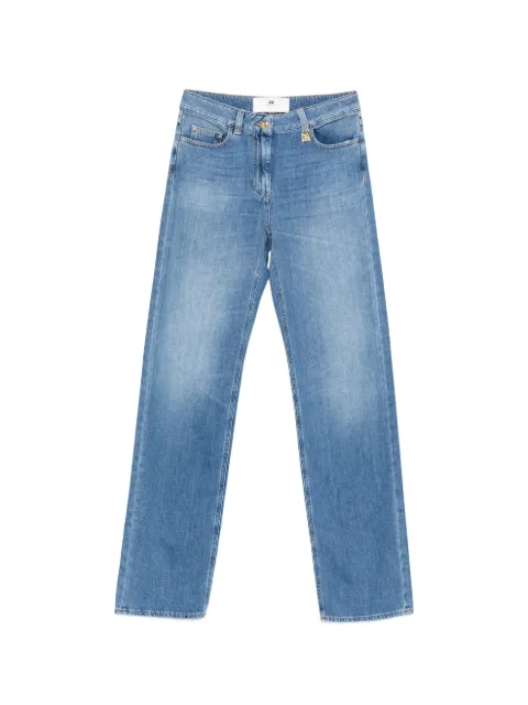 Elisabetta Franchi palazzo jeans with logo-detail Blue PJ21I61E2