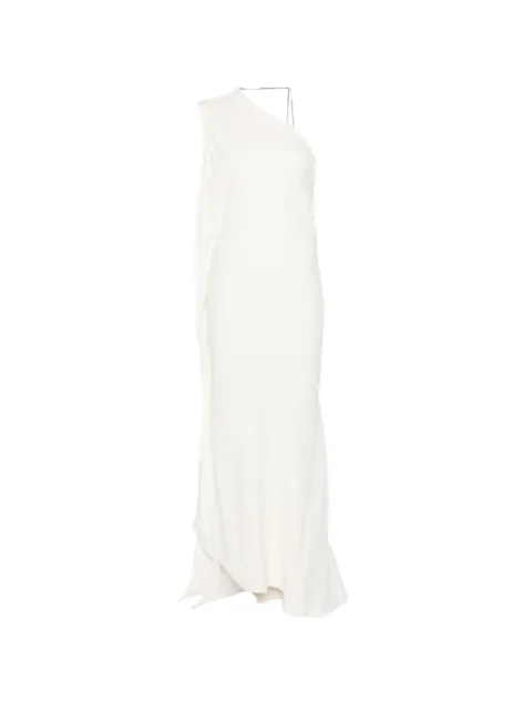 Victoria Beckham one-shoulder chain-detail dress White 1126WDR007074A
