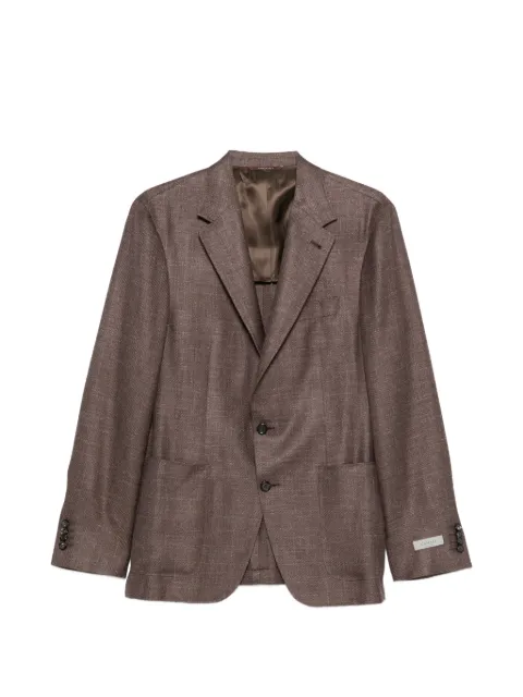 Canali Kei notched-lapel blazer Brown 24275CU05013