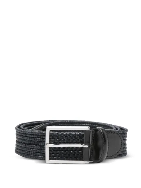 Canali braided leather belt Blue 50CKA00527
