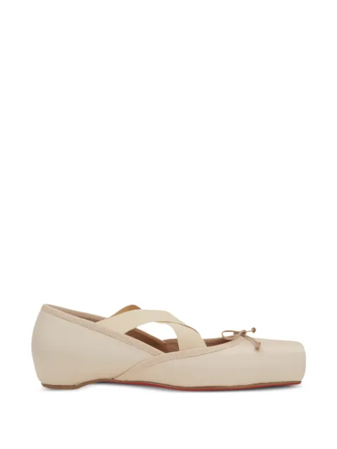 Christian Louboutin Cassiasticina criss-cross ballet flats Neutrals 1260079N295